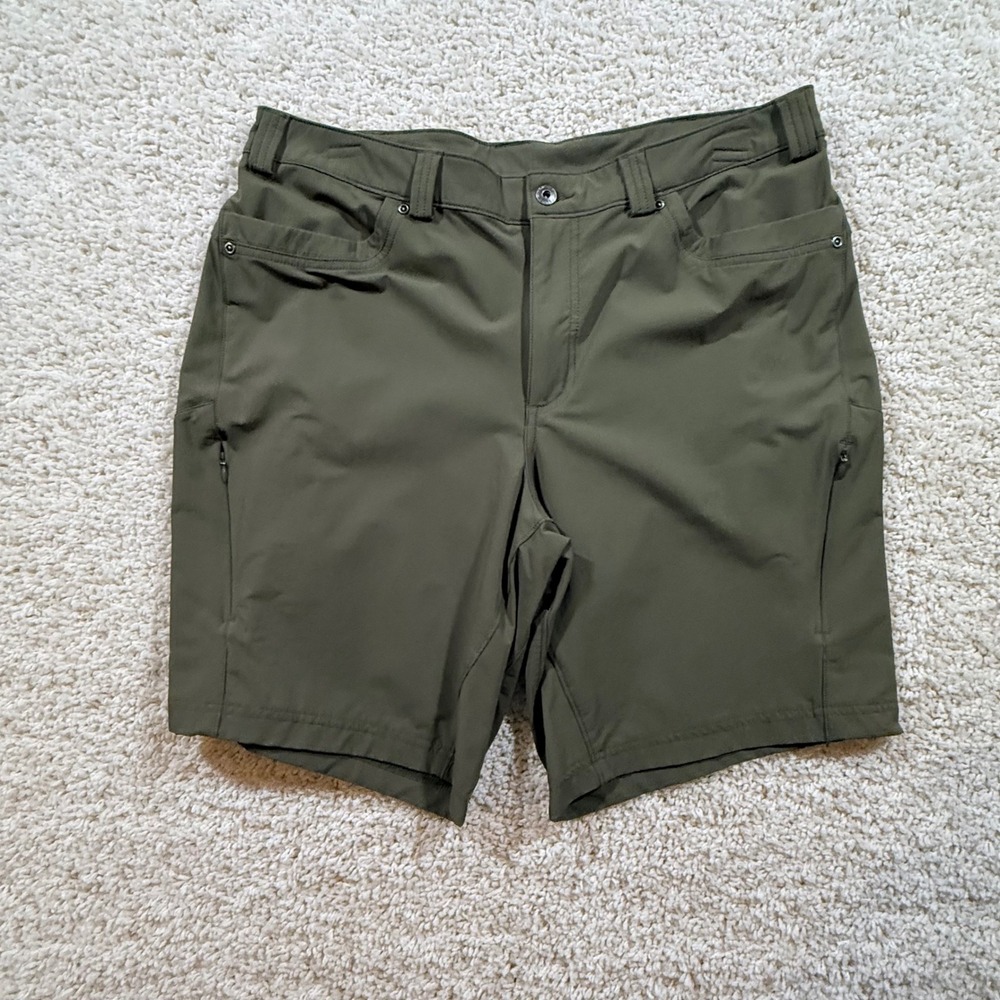 Duluth Trading Co Flexpedition Olive Green Hiking Shorts 16 Outdoor Hiking